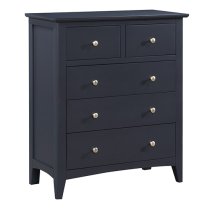 Lenox Wooden Chest Of 5 Drawers In Off Black