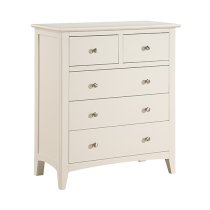 Lenox Wooden Chest Of 5 Drawers In Ivory