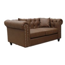 Oaxaca Faux Leather 3+2 Seater Sofa Set In Brown