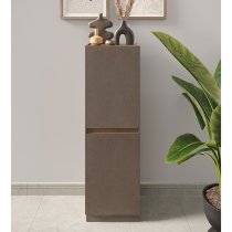 Flores Wooden Storage Cabinet 2 Doors In Bronze And Dark Oak