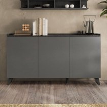 Tavira Wooden Sideboard 3 Doors In Slate Effect And Lead Grey