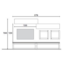 Accra Wooden Entertainment Unit In Clay And Mercury Oak