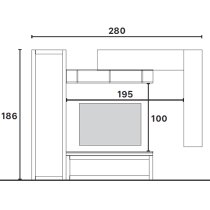 Barrie Wooden Entertainment Unit In Clay Bronze And Mercury Oak