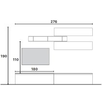 Biloxi High Gloss Entertainment Unit In White And Cadiz Oak