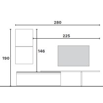 Halle Wooden Entertainment Unit In Slate Effect And Lead Grey