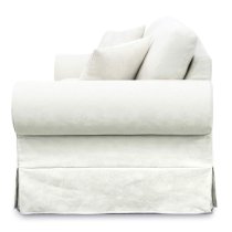 Amarillo Fabric 2 Seater Sofa In White