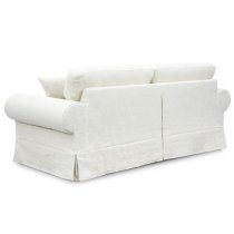 Amarillo Fabric 2 Seater Sofa In White