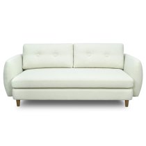 Bozo Fabric 3 Seater Sofa In White