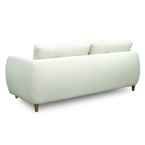 Bozo Fabric 3 Seater Sofa In White