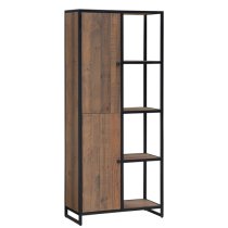 Olbia Wooden Bookcase Large Tall With 2 Doors In Oak