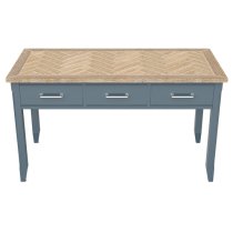 Sanford Wooden Computer Desk With 3 Drawers In Blue