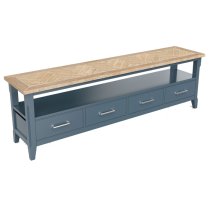 Sanford Wooden TV Stand With 4 Drawers In Blue