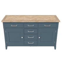 Sanford Wooden Sideboard With 2 Doors 6 Drawers In Blue