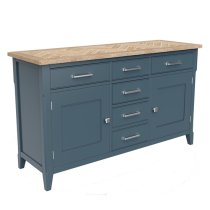 Sanford Wooden Sideboard With 2 Doors 6 Drawers In Blue