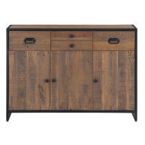 Olbia Wooden Sideboard With 3 Doors 4 Drawers In Oak