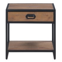 Olbia Wooden Lamp Table With 1 Drawer In Oak