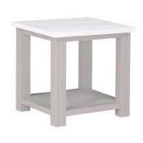 Gilford Wooden Lamp Table Square In Grey