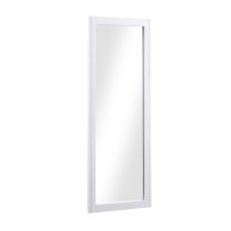 Savona Wall Mirror Extra Long In White Wooden Frame