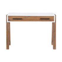 Timmins Wooden Home Office Laptop Desk In White And Oak