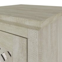 Arcata Wooden Bedside Cabinet 1 Mirrored Door In Dusty Grey Oak