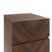 Ciana Royal Walnut Wooden Bedside Cabinet 3 Drawers In Pair