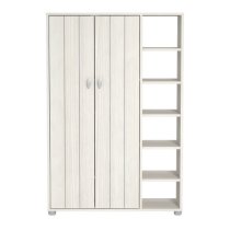 Barrie Wooden Shoe Storage Cabinet Tall With 2 Doors In White