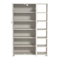 Barrie Wooden Shoe Storage Cabinet Tall With 2 Doors In White