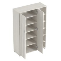 Barrie Wooden Shoe Storage Cabinet Tall With 2 Doors In White