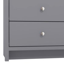 Asmara Mirrored Wooden Chest Of 7 Drawers In Cool Grey