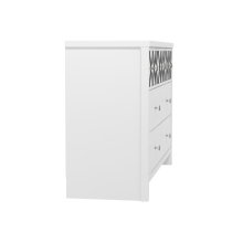 Asmara Mirrored Wooden Chest Of 7 Drawers In White