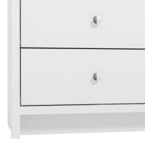 Asmara Mirrored Wooden Chest Of 7 Drawers In White