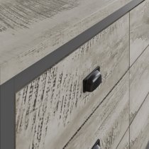 Balcombe Wooden Chest Of 6 Drawers In Grey