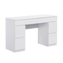 Jenson High Gloss Dressing Table With 6 Drawers In White