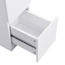 Jenson High Gloss Dressing Table With 6 Drawers In White