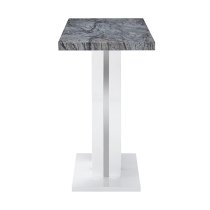 Halo High Gloss Console Table In White And Melange Marble Effect