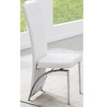 Jet Large Clear Glass Dining Table With 6 Ravenna White Chairs