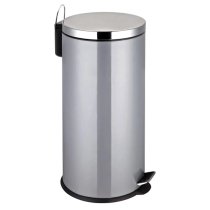 Madrid Stainless Steel 30 Litre Pedal Bin In Grey