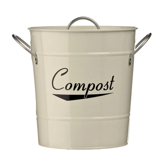 Newport Stainless Steel Coronet Compost Bin In Cream