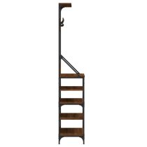 Fremont Wooden Clothes Rack With Shoe Storage In Brown Oak