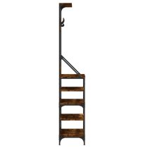 Fremont Wooden Clothes Rack With Shoe Storage In Smoked Oak