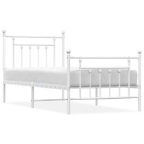 Attica Metal Single Bed In White