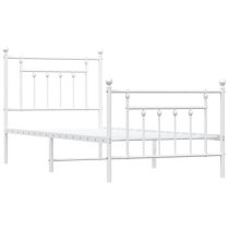 Attica Metal Single Bed In White