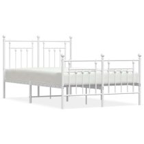 Attica Metal Small Double Bed In White