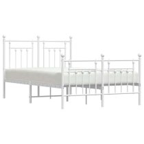 Attica Metal Small Double Bed In White