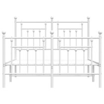 Attica Metal Small Double Bed In White