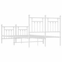 Attica Metal Small Double Bed In White