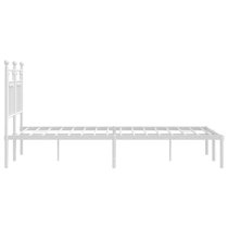 Attica Metal Double Bed With Headboard In White