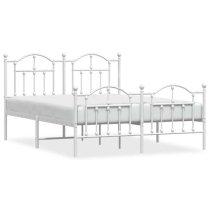 Bolivia Metal Double Bed In White