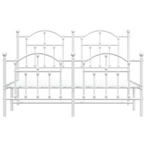 Bolivia Metal Double Bed In White