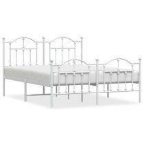 Bolivia Metal King Size Bed In White